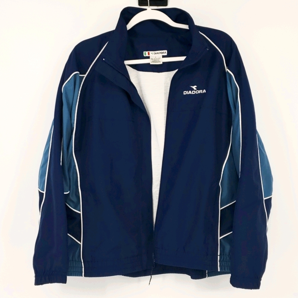 90s Vintage Diadora Windbreaker Track Jacket - Men Size Medium